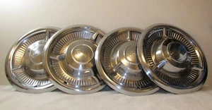 VINTAGE Chevy 1959 Chevrolet Corvette Impala Steel 14" Hubcaps Set Of 4 OEM - Picture 1 of 16