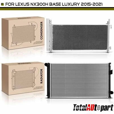 Aluminum Radiator & AC Condenser Cooling Kit for Lexus NX300h 2015-2021 L4 2.5L - Image 1 of 4