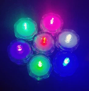 Submersible Waterproof Battery Operated LED Tea Lights Decorations For Events - Picture 1 of 4