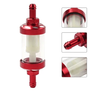 Universal 8MM 5/16 Inline Reusable Motorcycle Gas Fuel Filter - Picture 1 of 9