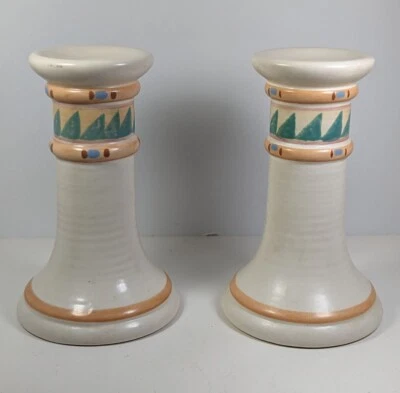 Treasure Craft Pottery Taos Candlestick  7.25" Vintage Boho Southwestern Style - Image 1 of 4