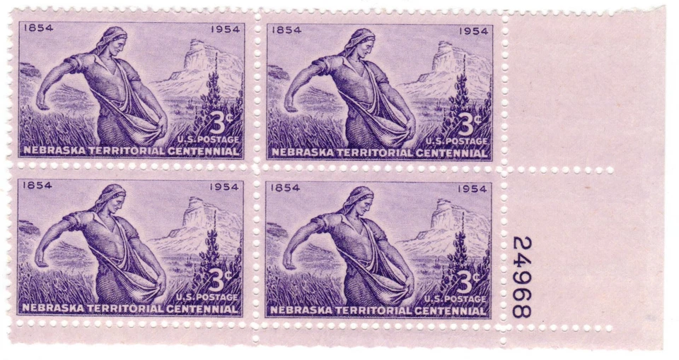 1954 US STAMP Scott #1060 4-Block  3c FVF MNH - Image 1 of 1