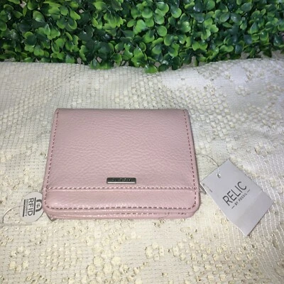 Relic by Fossil Zip Coin Wallet/Purse - Pale Pink - RFID Security - BRAND NEW - Image 1 of 4