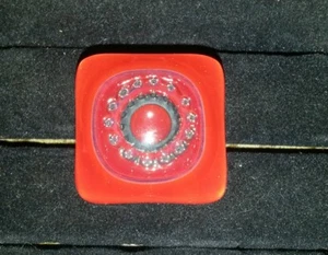 19- BAGUE JEUNE CREATEUR 23EME FUSION  EN VERRE INDUSTRIEL TRES CLASSE ET CHIC - Picture 1 of 3