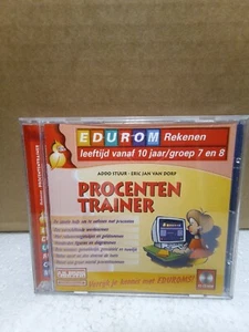 ProcentenTrainer EDUROM PC CD-ROM Jewel Case, NEW, RETRO-VINTAGE! RARE - Afbeelding 1 van 4