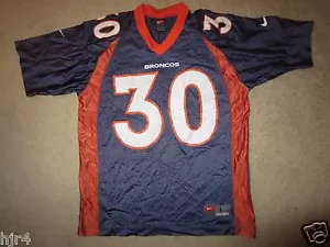 Denver Broncos #30 Terrell Davis NFL Nike Jersey Youth L 14-16 children - Picture 1 of 2