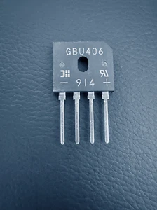 1X | 5X GBU406 Dioden inkl. Brückengleichrichter 1-Ph 600V 4A GBU - Bild 1 von 2