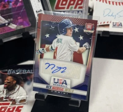 2014 Panini USA Baseball Box Set 18U National Team /25 Nick Madrigal #42 Auto - Image 1 of 4