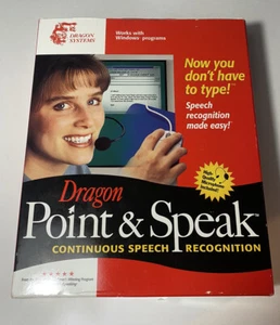 NIB Sealed Dragon Point & Speak 3.0 Windows 98 And 95 Includes Microphone - Picture 1 of 6