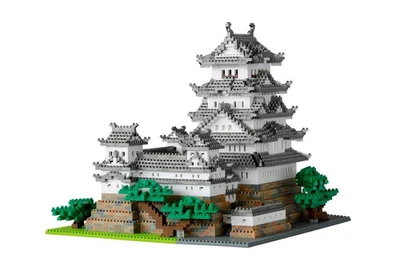 Kawada nanoblock Himeji Castle Special Deluxe Edition Metallic Silver ver. NB-04 - Image 1 of 4
