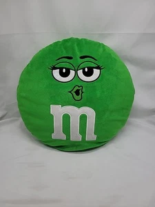 M&M's World Large Green Kiss Plush Cushion Pillow 15” Candy - Picture 1 of 11