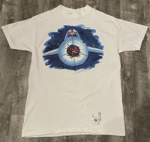 Vintage The Far Side Santa Plane Shirt Art Funny Christmas Single Stitch 90s - Picture 1 of 8