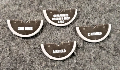 PIEZAS DE REPUESTO SÓLIDAS RIESK Metal Gear :::: 4 fichas semicirculares en blanco y negro ::::.(SB7) Foto 1 de 4