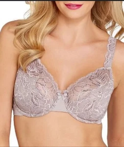New Bali Underwire Bra Lace Desire 34 C Comfort-U Adjustable Straps Cups Soft - Picture 1 of 8