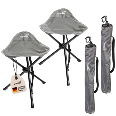 Skandika Dreibeinhocker Tomperi 2er-Set faltbar 100 kg Nutzergewicht B-Ware - Bild 1 von 4