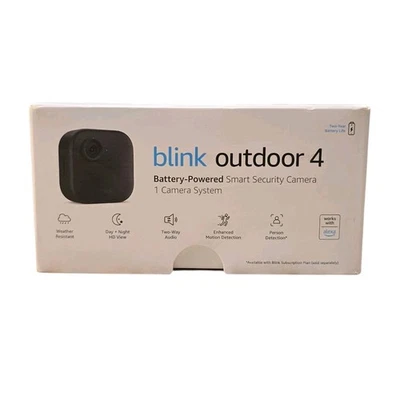 Blink Outdoor 4 Camera (4th Gen) Wireless Smart Security HD Black Add On Camera - Image 1 of 4