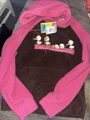 Jerry Leigh Jim Benton’s just Jimmy duck hoodie fleece Sz M Morning People - Image 1 of 4