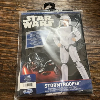 STAR WARS Stormtrooper Mono Acolchado con Tocado Disfraz Niño Pequeño 3T-4T NUEVO Foto 1 de 4