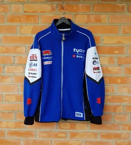 SUZUKI TYCO TEAM VINTAGE MOTO RACING FLEECE JACKET sz L - Picture 1 of 14