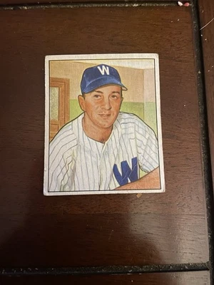 1950 Bowman Baseball Sam Mele Washington Senators #52 VG small crease - Image 1 of 2