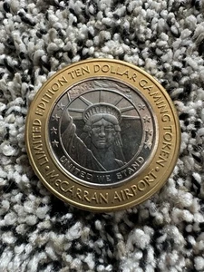 $10 McCarran Intl. Airport “United We Stand” .999 Silver Strike, LV, NV - Picture 1 of 3