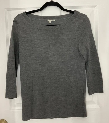 Suéter Halógeno Para Mujer Pequeño Gris Calce Regular Manga 3/4 Pullover Invierno Lana Foto 1 de 4