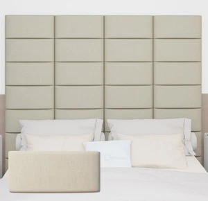 Wall Mounted Peel and Stick Upholstered Headboard, 3D Soundproof Padded Wall ... - Picture 1 of 7