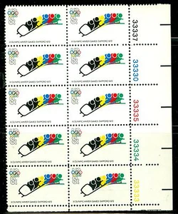US 1461 bobsled olympics 8c LR plate block of 10 MNH - Picture 1 of 1