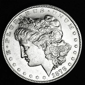 1878-s Morgan Silver Dollar.   BU   (Inventory A) - Picture 1 of 2