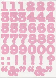 Creative Memories 123 BOLD NUMBER Stickers - LIGHT PASTEL PINK - Picture 1 of 1