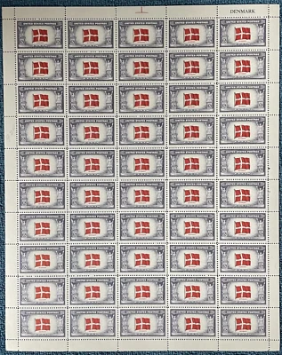 Scott # 920, 5c Overrun Countries Series—Denmark, Mint sheet of 50, MNH - Image 1 of 2