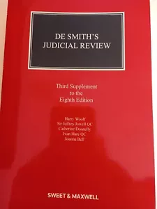 De Smith Judicial Review 3rd supplement to current 8th Ed 2021 Sweet & Maxwell - Picture 1 of 2