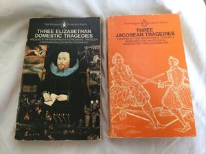 2 Penguin PBs: 3 Jacobean Tragedies & 3 Elizabethan Domestic Tragedies - Picture 1 of 7