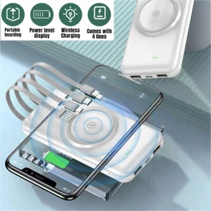 90000mAh Wireless Power Bank Fast Charging 4USB External Battery Backup Charger - Picture 1 of 11
