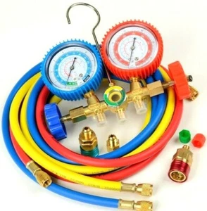 Refrigeration Air Conditioning A/C Diagnostic Manifold Gauge R134a R502a R22 R12 - Picture 1 of 3