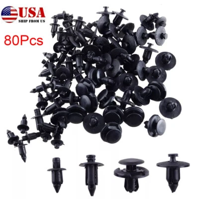 80PCS Universal Motorcycle ATV Rivet Push Pin Kit M6 M7 M8 Fairing Bodywork Clip - Image 1 of 4