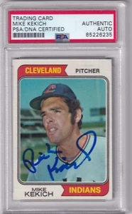 Mike Kekich 1974 Topps PSA/DNA SIGNED CARD (TOUGH AUTOGRAPH) Cleveland Indians - Picture 1 of 1