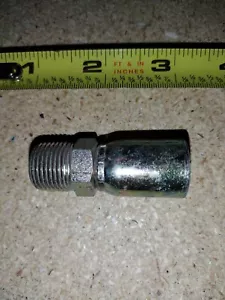 Eaton 06E-106 Coll-O-Crimp Male Rigid Fitting 5/16" Hose ID x 3/8" NPT. 4 pk - Picture 1 of 2