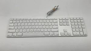 Teclado de computadora Apple A1243 con cable USB extendido iMac Mac Mini MacBook probado - Imagen 1 de 7