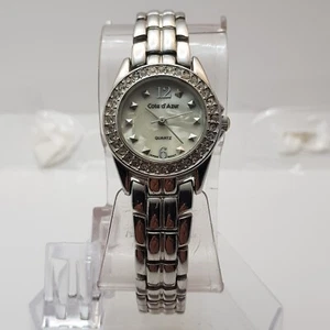 Cote d'Azur Women's Watch White Dial Stainless Steel Silver Band....NEW BATTERY - Picture 1 of 9