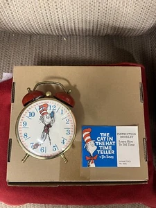 Vintage Dr Suess Cat In The Hat Time Teller Alarm Clock, 1978, Very Rare, Works - Picture 1 of 10