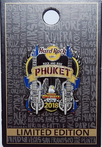 Hard Rock Cafe PHUKET Year 2018 Bike Week Twin Guitar Pin - Picture 1 of 1