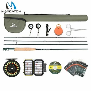 Maxcatch 5/6/7/8wt Extreme Fly Fishing Rod and Reel Combo, Fly Line, Box, Flies - Picture 1 of 9