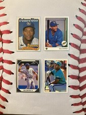 Gary Sheffield Milwaukee Brewers 4 Card Lot (2 Rookie Cards)