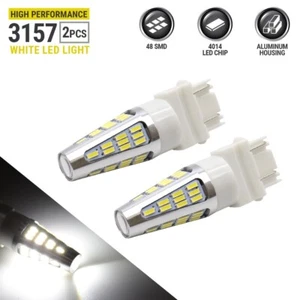 Syneticusa 3157 LED 6000K White DRL Reverse Break Parking Hi Power Light Bulbs - Picture 1 of 7