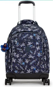 Kipling Zea Large 360° Wheeled Backpack SURF SEA PRT Trolley Cabin Case Rrp£205 - Picture 1 of 8
