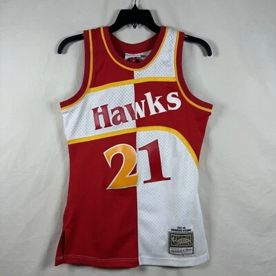 Camiseta Mitchell Ness Atlanta Hawks Dominique Wilkins 21 Swingman cosida talla S Foto 1 de 4