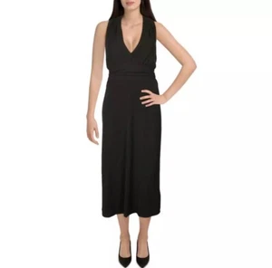 Lauren Ralph Lauren Womens Black Belted Cocktail And Party Dress Size 16 NWD - Picture 1 of 7
