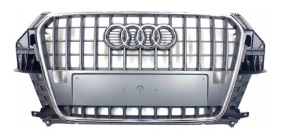 AUDI Q3 8U 2011 - 2015 FRONT MAIN BUMPER CENTER TOP RADIATOR GRILL GRILLE CHROME - Image 1 of 4