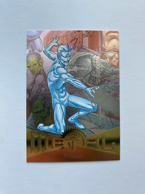 2013 Fleer Retro Marvel Metal Card #21- Iceman Foil Insert Upper Deck - Image 1 of 3